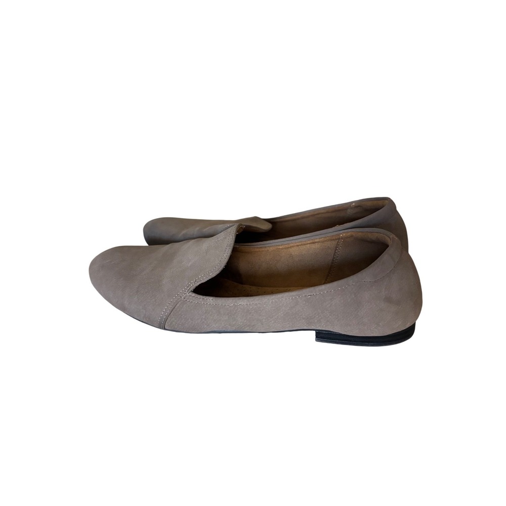 Natural Soul Women's 10M Taupe Suede Slip On Loafer Flats Ashley Office Career